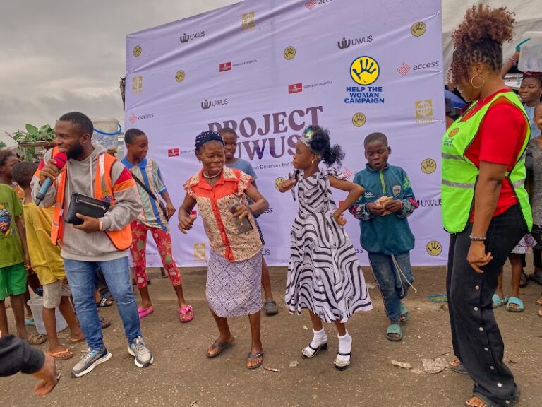 Children dancing at a Project UWUS market activation